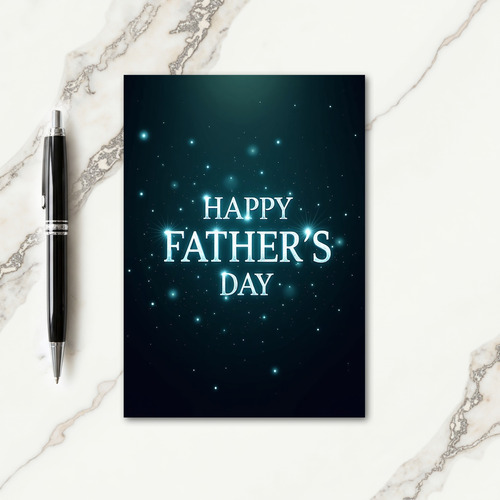 Aqua Happy Fathers Day Card