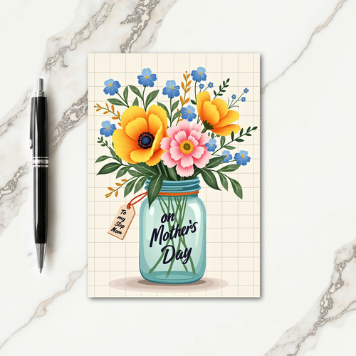 Aqua Jar Mothers Day Card