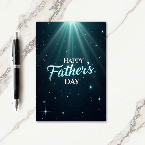 Aqua Light Fathers Day Card