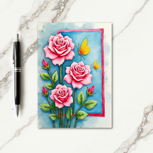 Aqua Mothers Day Bloom Card