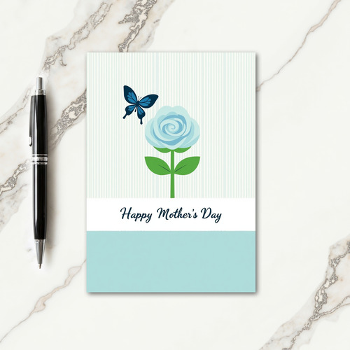 Aqua Mothers Day Card