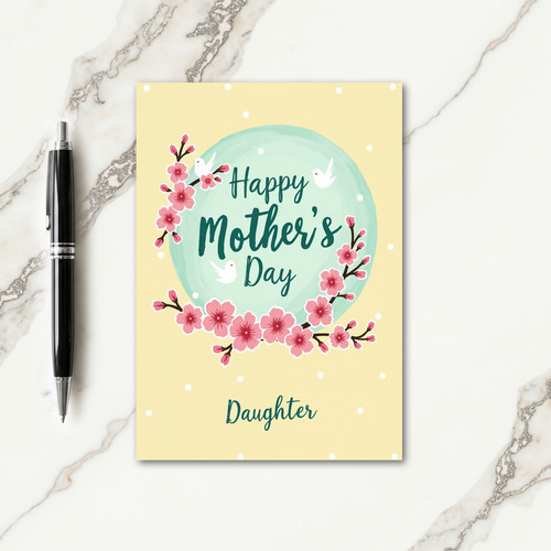 Aqua Mothers Day Message Card