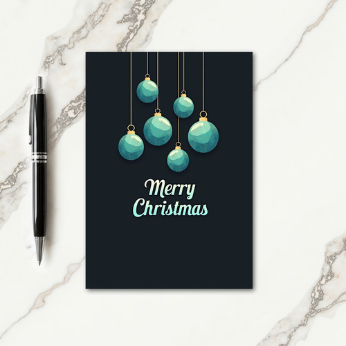 Aqua Orb Christmas Card