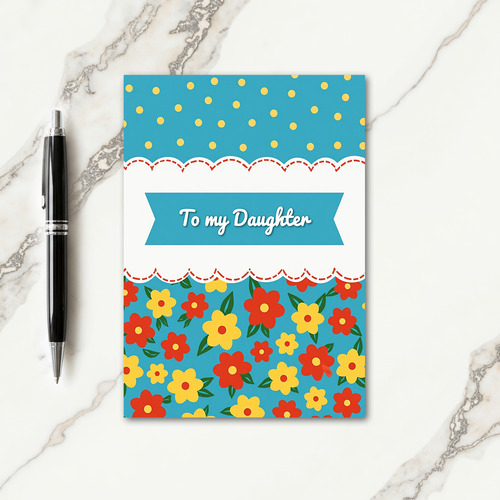 Aqua Polka Dot Mothers Day Card