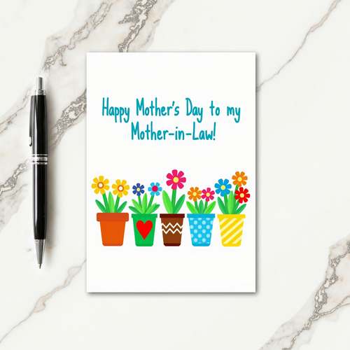 Aqua Script Mothers Day Card