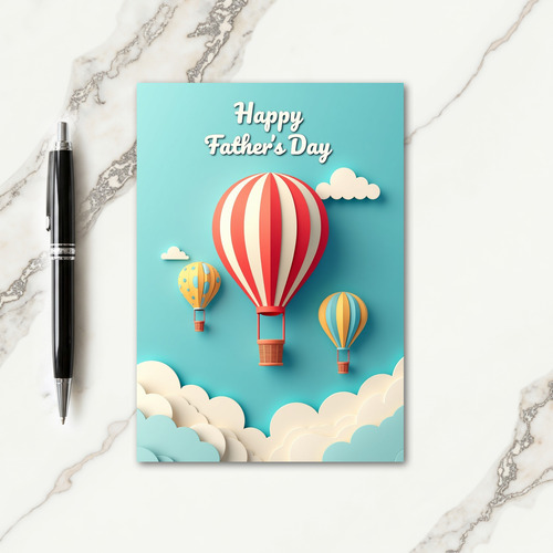 Aqua Sky Fathers Day Art Card
