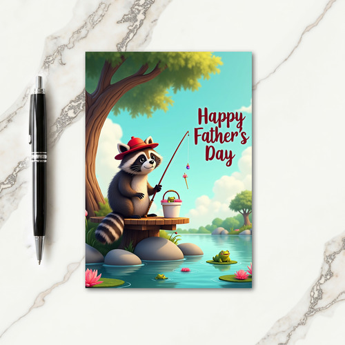 Aqua Sky Fathers Day Scene Card