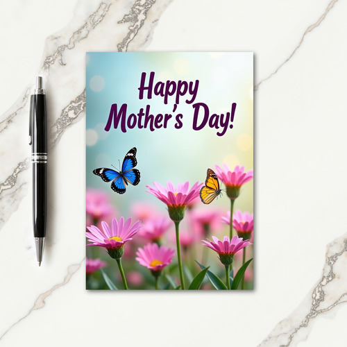 Aqua Sky Mothers Day Card
