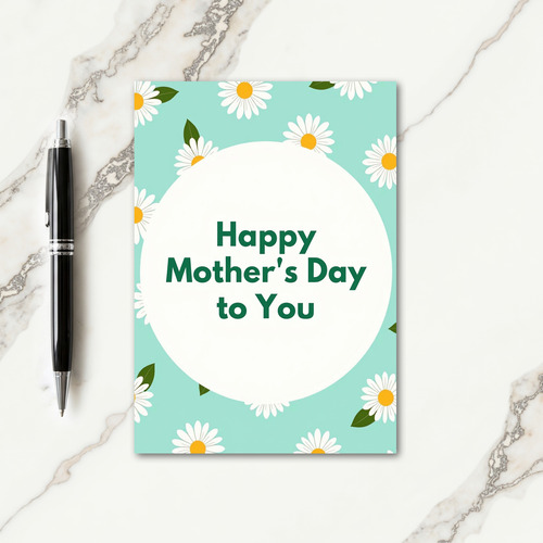 Aqua Spring Mothers Day Card