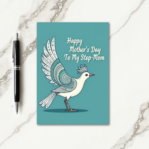 Aqua Swirls Mothers Day Card