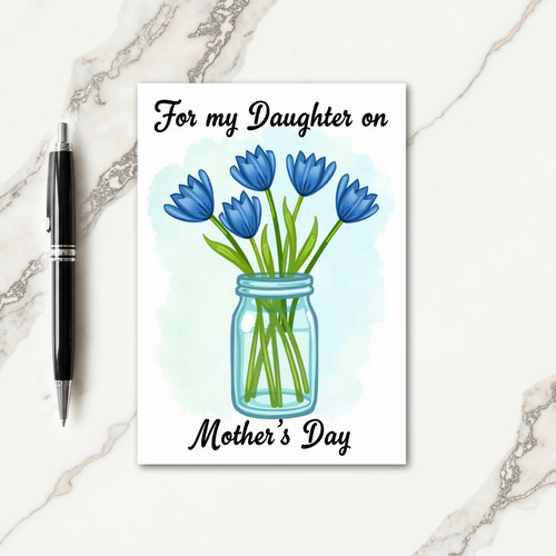 Aqua Tinted Mothers Day Card