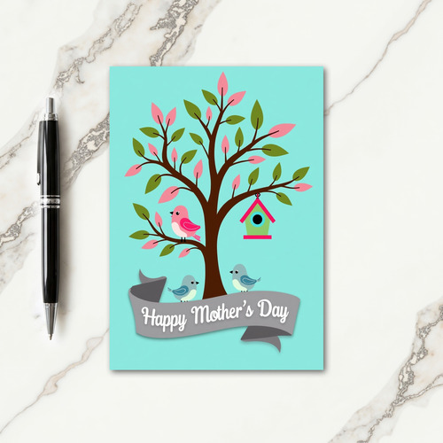Aqua Tree Scene Card
