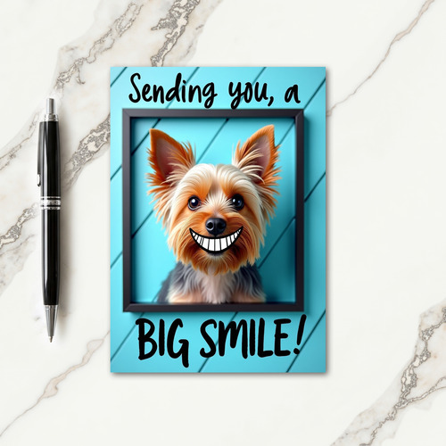 Aqua Wood Fathers Day Card