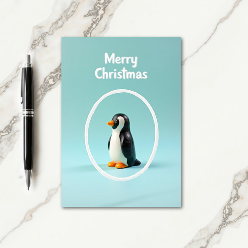 Aquamarine Bird Christmas Card