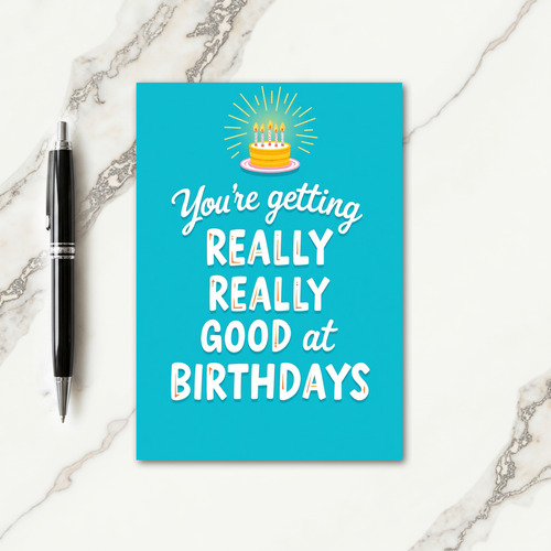Aquamarine Birthday Card