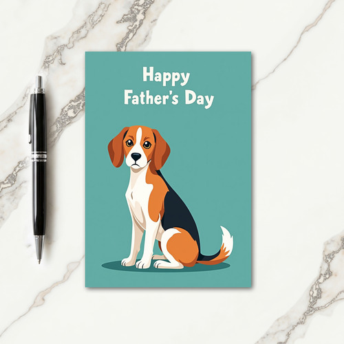 Aquamarine Fathers Day Pet Card