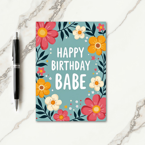Aquamarine Gentle Birthday Card