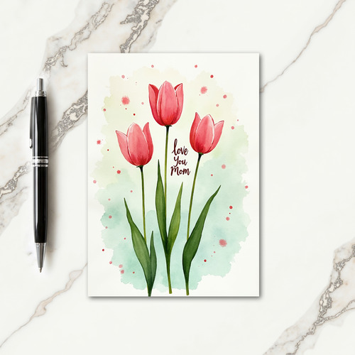 Aquamarine Mothers Day Card