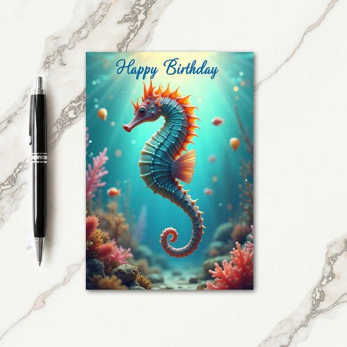 Aquatic Birthday Creature Card