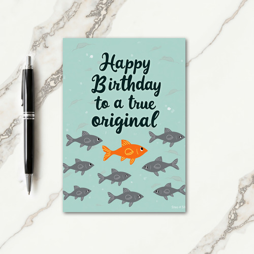 Aquatic Birthday Original Card