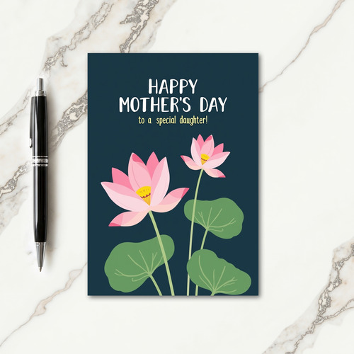 Aquatic Blossoms Mothers Day Card