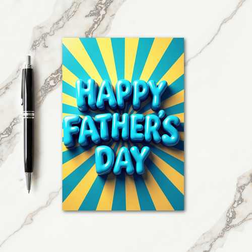 Aquatic Fathers Day Balloon Card