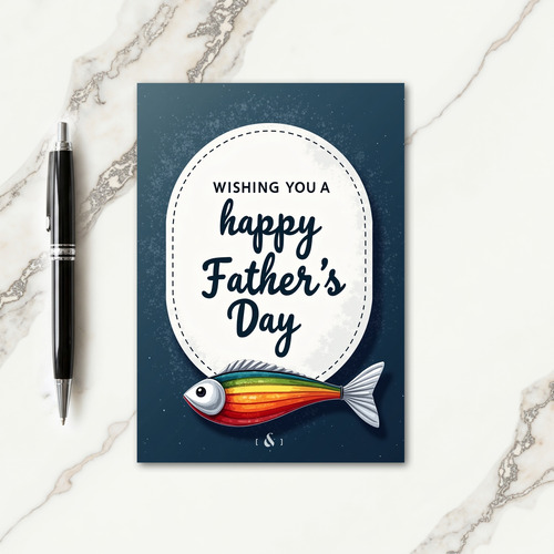 Aquatic Fathers Day Message Card