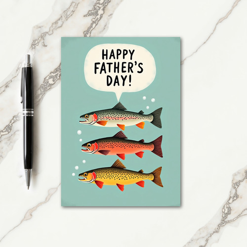 Aquatic Fathers Day Wishes Card