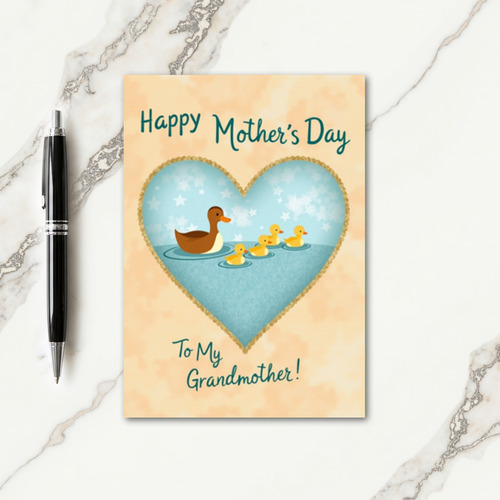 Aquatic Heart Mothers Day Card