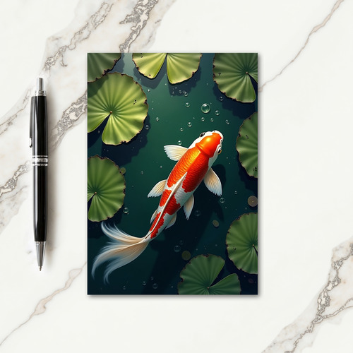 Aquatic Leaf Fathers Day Card