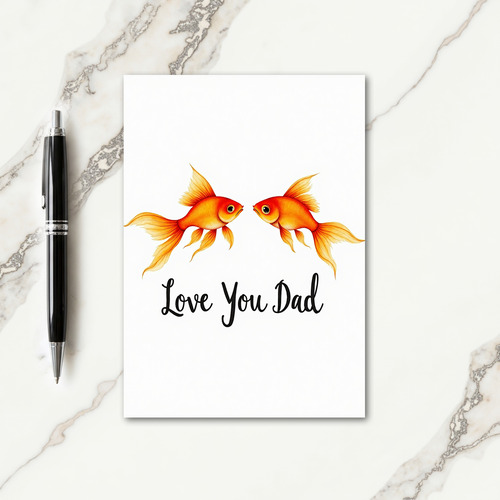 Aquatic Love You Dad Card