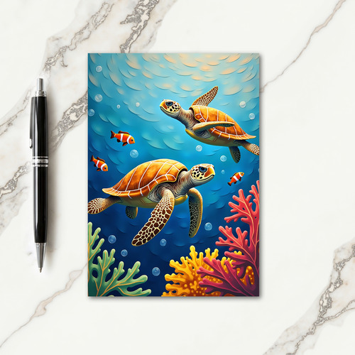 Aquatic Mothers Day Illustration Card
