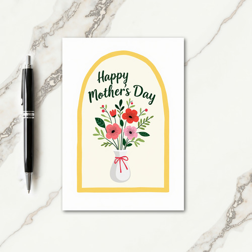 Arched Mothers Day Flowers Card