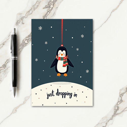 Arctic Bird Snowfall Card thumbnail