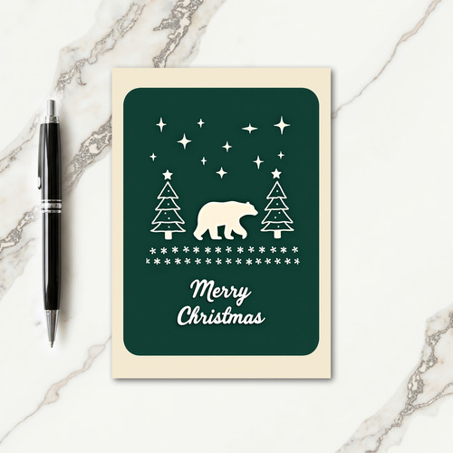 Arctic Deer Christmas Card