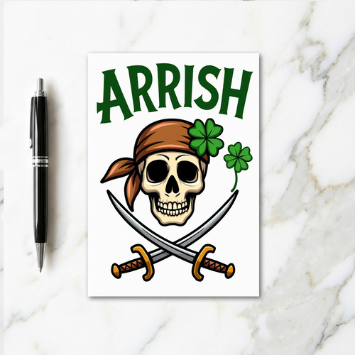 Arrish Pirate Irish Card