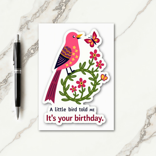 Artful Bird Birthday Card