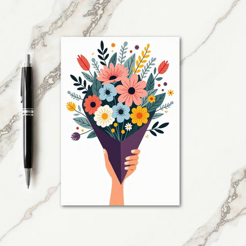 Artful Birthday Bouquet Card