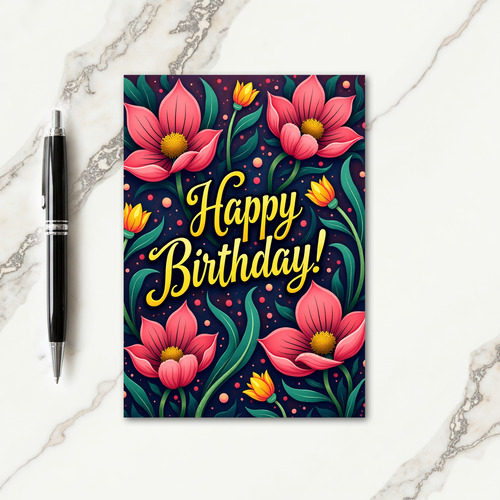 Artful Birthday Flower Card