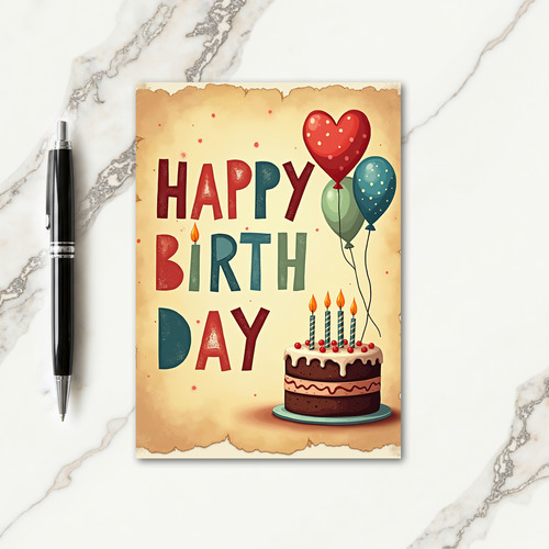 Artful Birthday Scene Card