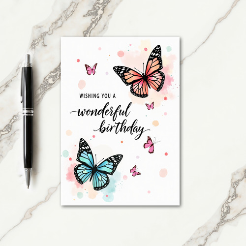Artful Butterfly Birthday Card