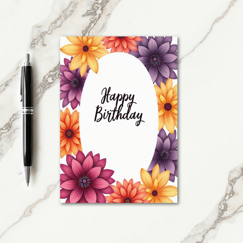 Artful Garland Birthday Card