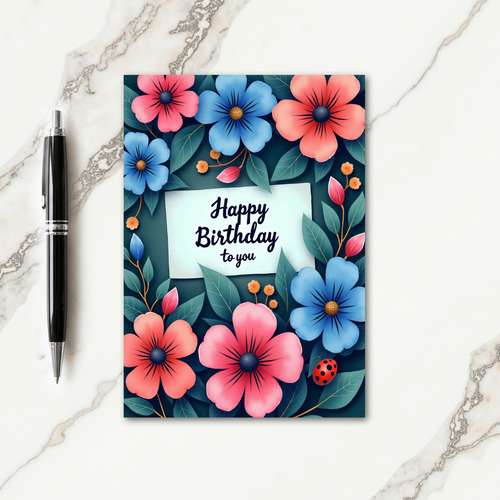 Artful Gentle Birthday Card