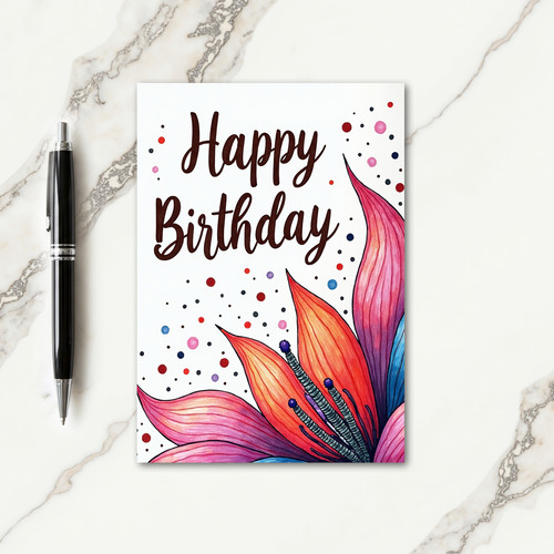 Artful Gradient Birthday Card