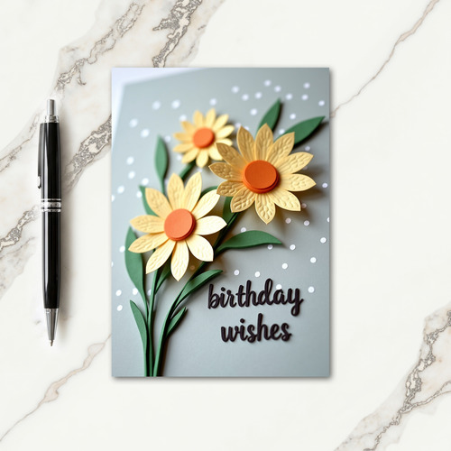 Artisan Birthday Flower Card