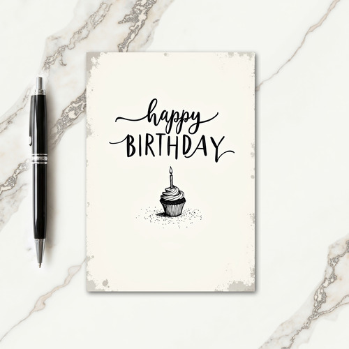 Artisan Cupcake Birthday Card