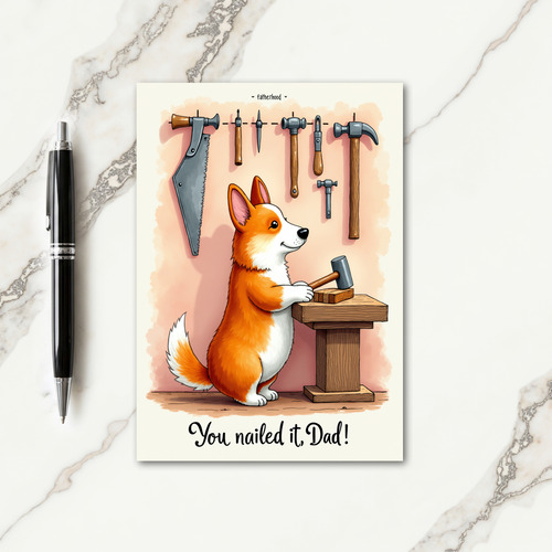 Artisan Pup Fathers Day Card