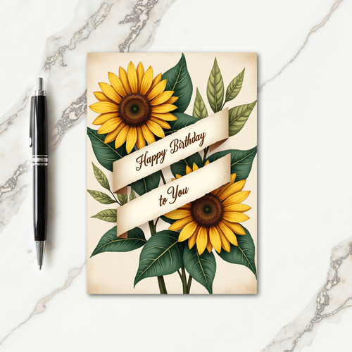 Artisanal Banner Birthday Card