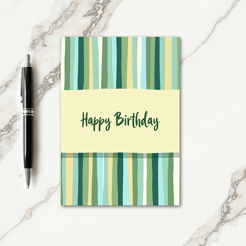 Artisanal Birthday Stripe Card