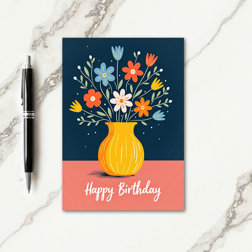 Artisanal Blooms Birthday Card